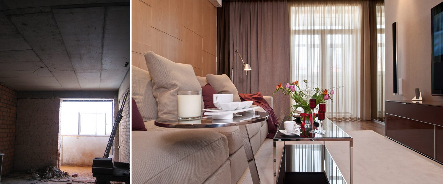 Before and After interior design by Natalya Starinova