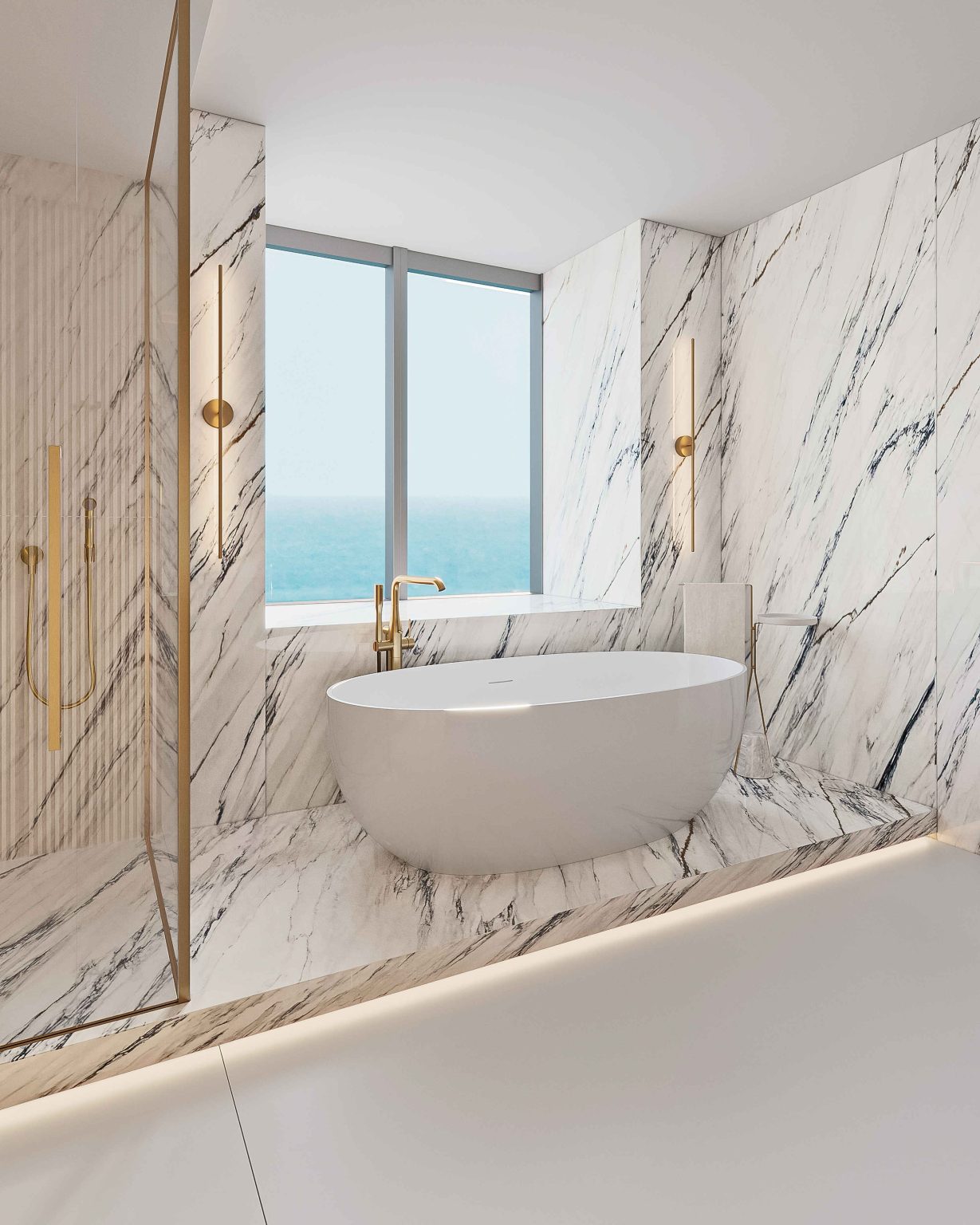Luxurious Mediterranean Bathroom Design in Miami by Natalia Starinova